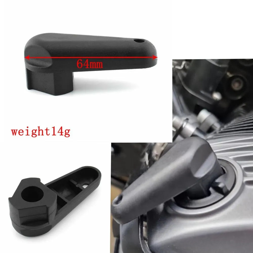 Black nylon quick release wrench for BMW R Model motorcycle oil filler cap