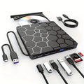 Black external USB CD drive with compact rectangular design