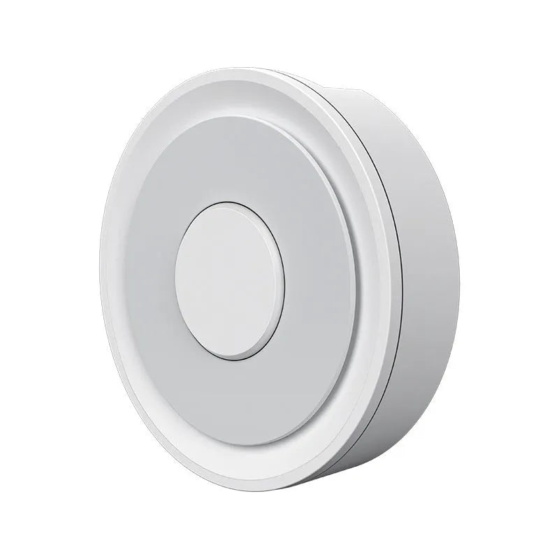 White ZigBee 3.0 wired gateway for smart home control measuring 78x78x25mm