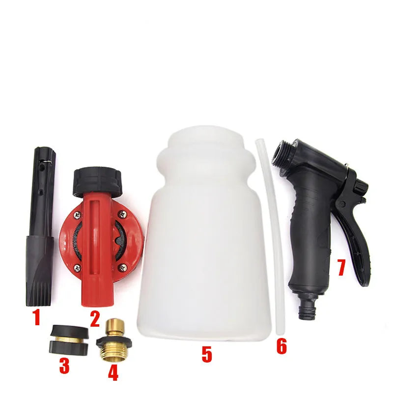 Foam pot high pressure water gun sprayer for garden plant watering and pesticide application