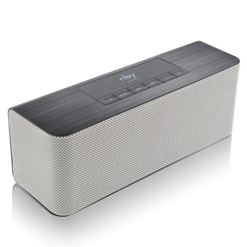 NBY5540 wireless Bluetooth speaker in Black with dual 5W speakers and hands-free microphone