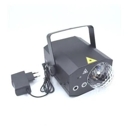 Black LED laser magic fan projection lamp with red and green laser lights for KTV and stage use