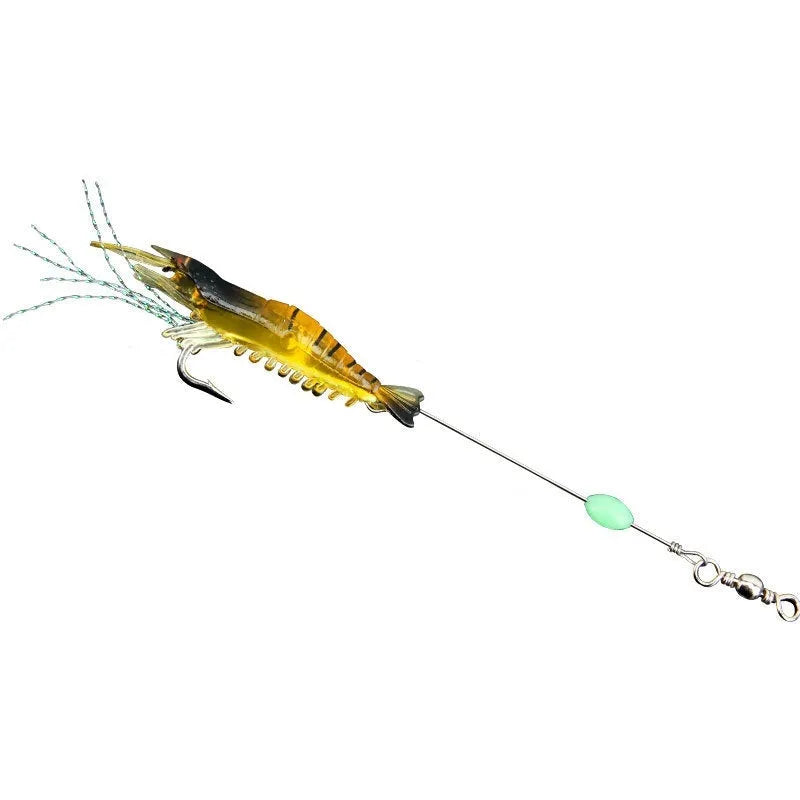 Luer soft fishing lure with integrated hook in six colour variations including luminous options