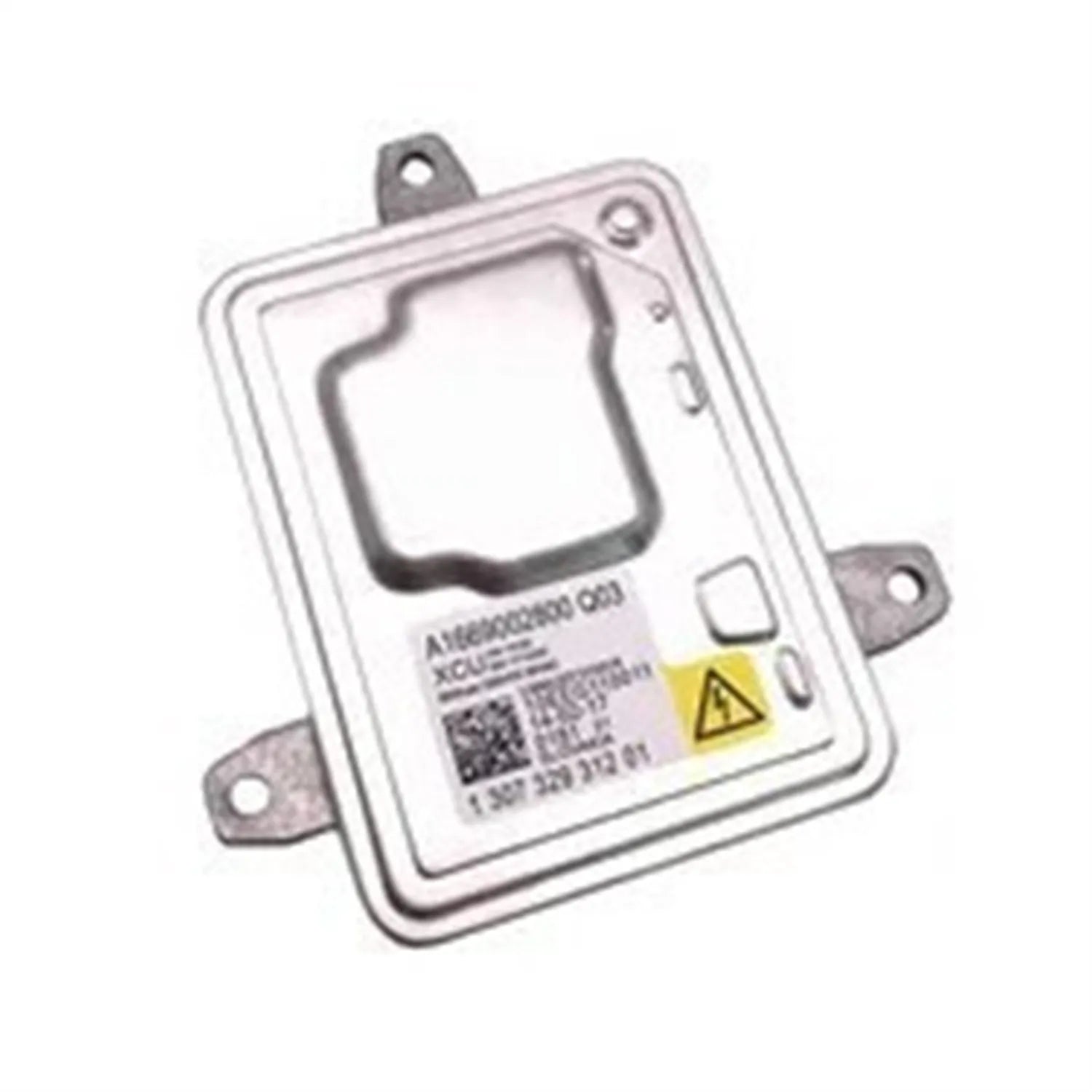 Metal headlight ballast unit for car headlamps measuring 14 by 11 by 4.5 centimetres