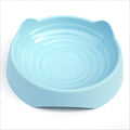 Ceramic dog slow feeder puzzle bowl in blue colour showing maze pattern design
