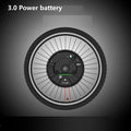 Yunzhilun 26-inch bicycle electric conversion kit showing alloy hub motor wheel, lithium battery, and charger.