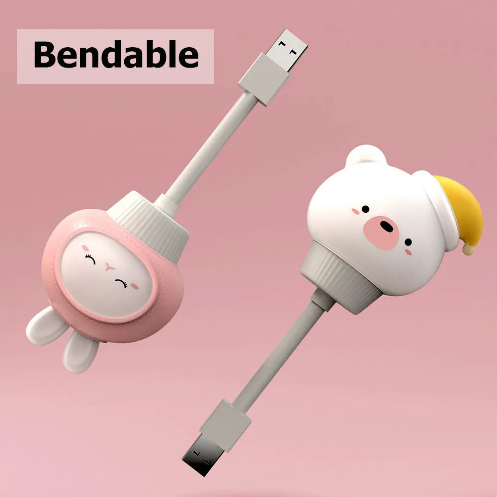 Cute animal USB portable LED night light with remote control and adjustable brightness