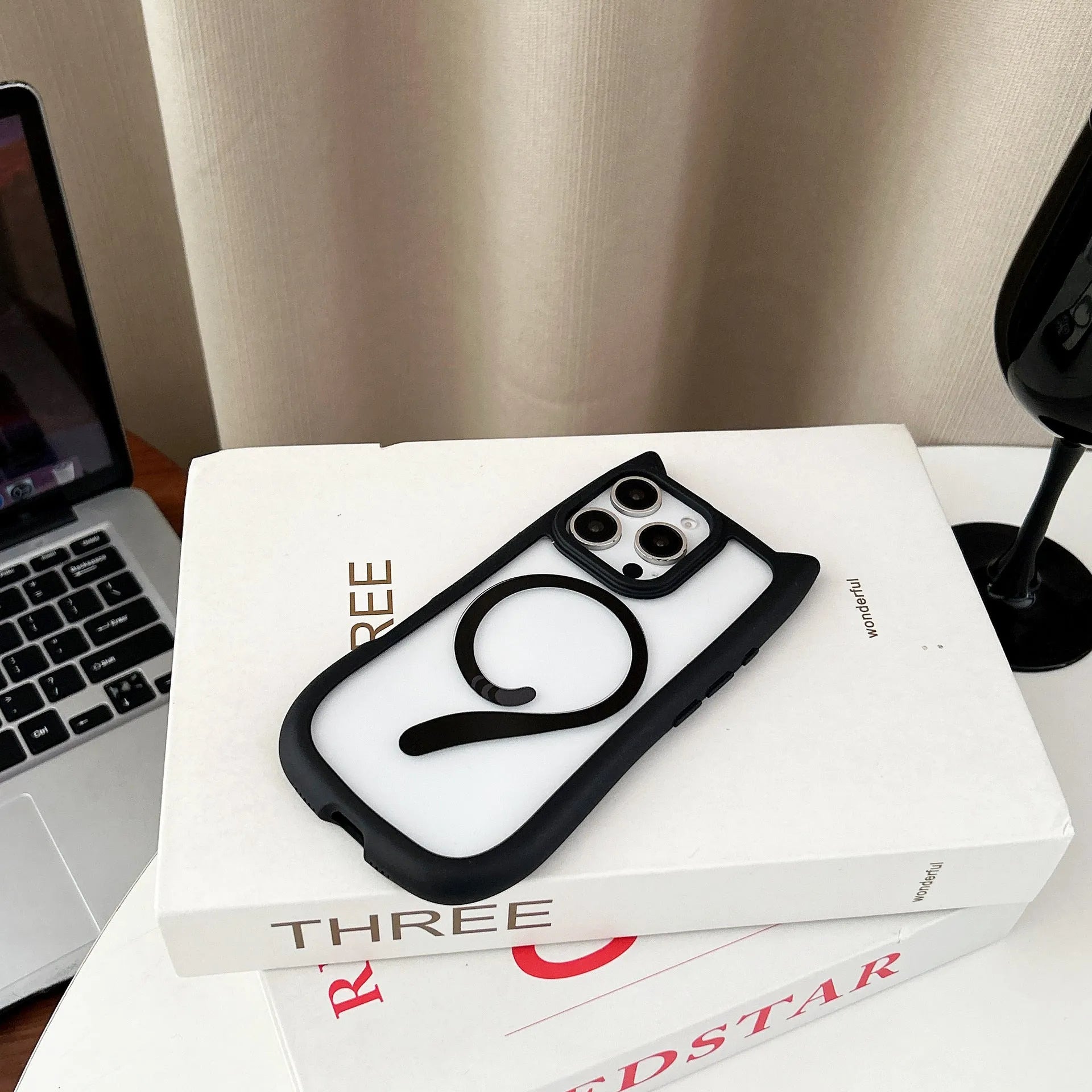 Transparent acrylic TPU phone case with magnetic feature for iPhone 17 series