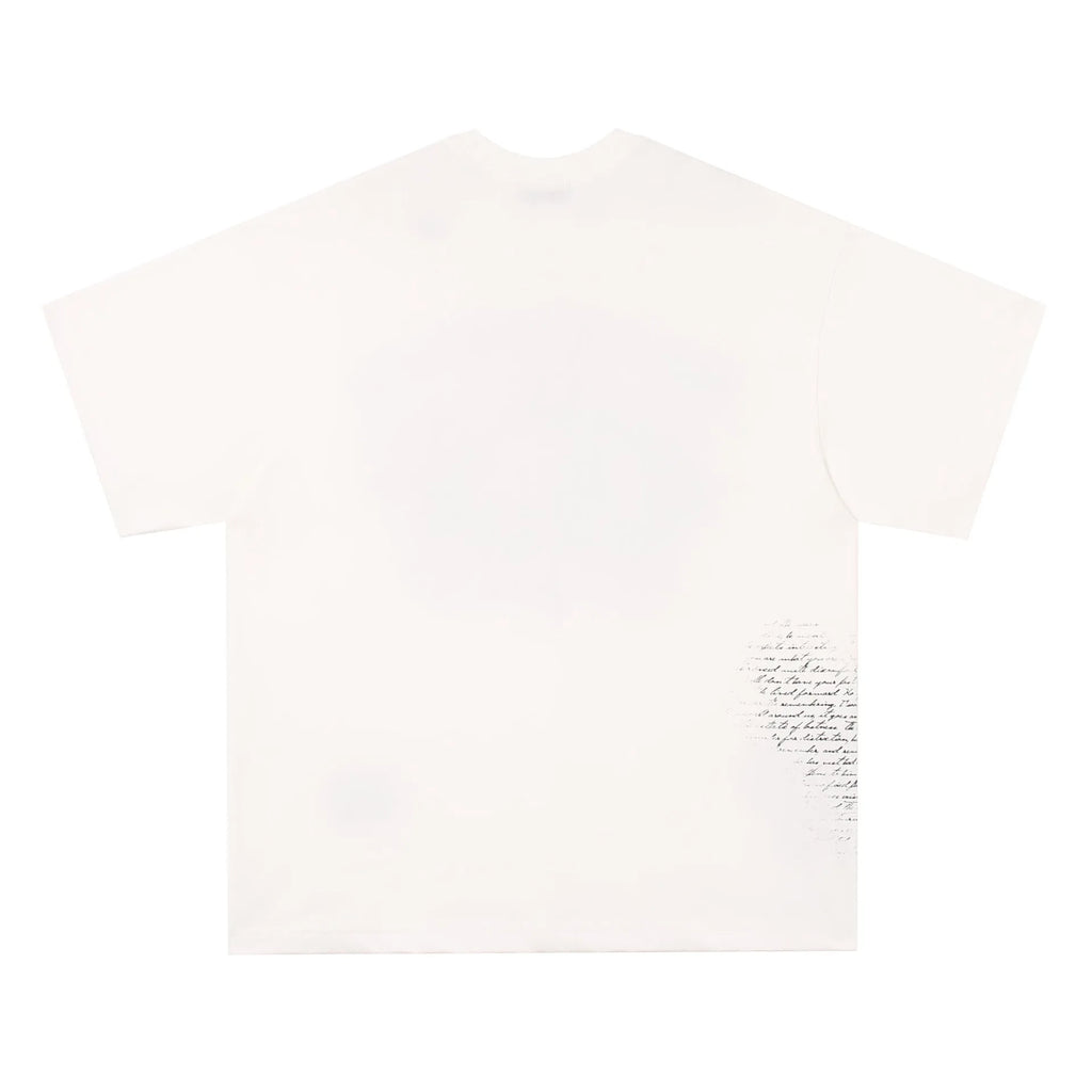 American retro hip hop gothic pure cotton T-shirt with letter pattern print in black colour