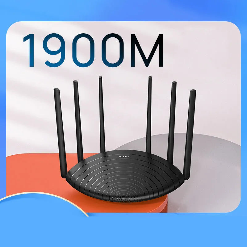 TP-Link AC1900 Gigabit Edition wireless router showing front panel and antennas