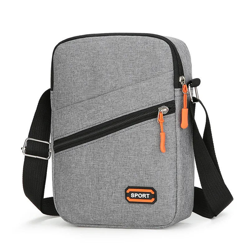 Simple all-match crossbody shoulder commuter bag in oxford cloth available in three colours