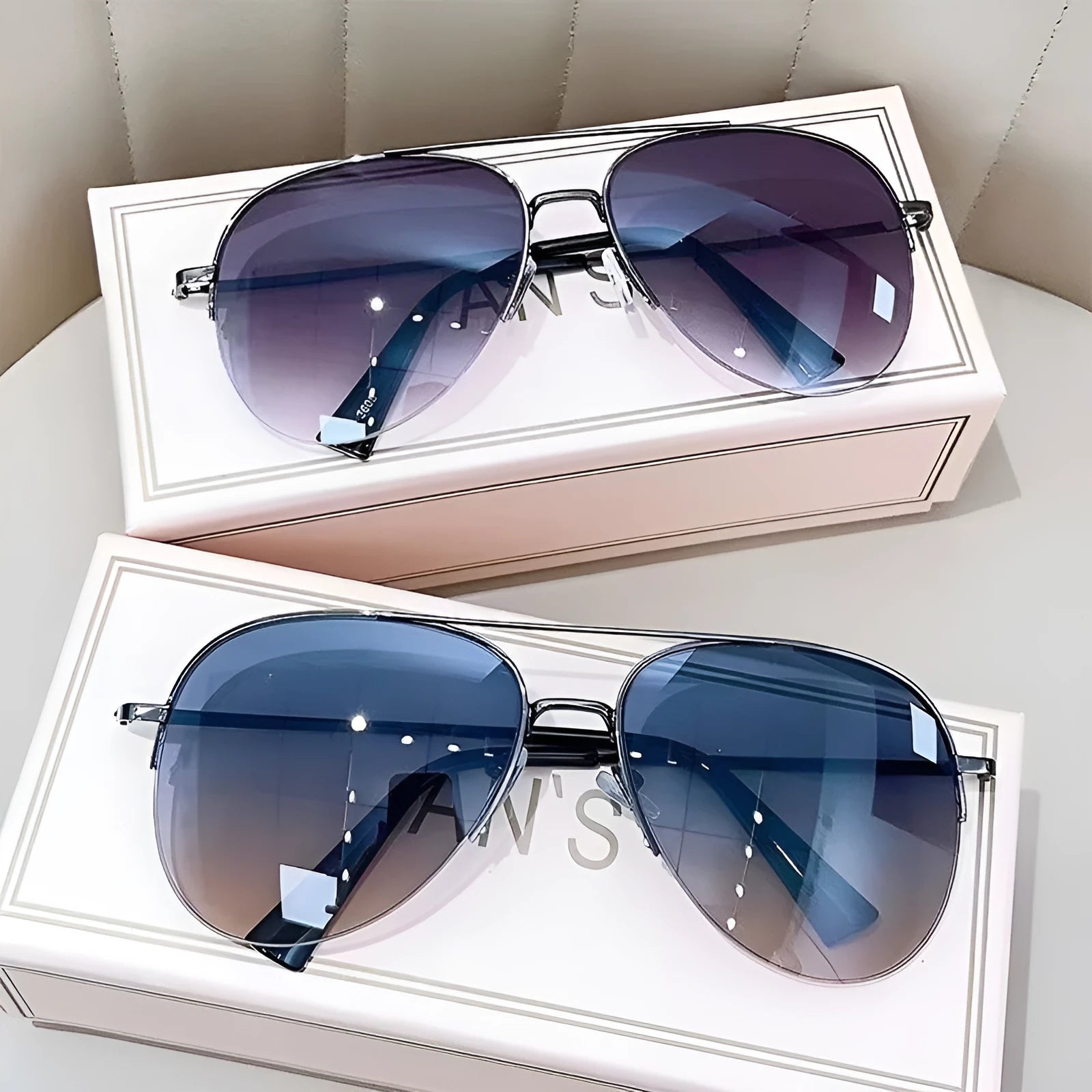 Metal frame aviator driving sunglasses with large lenses available in multiple colour combinations