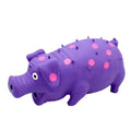 Pig-shaped latex dog chew toy with squeaker in various colours for aggressive chewers