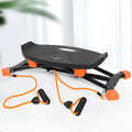 Black JS101A model mini indoor fitness skiing machine with elastic hand straps.