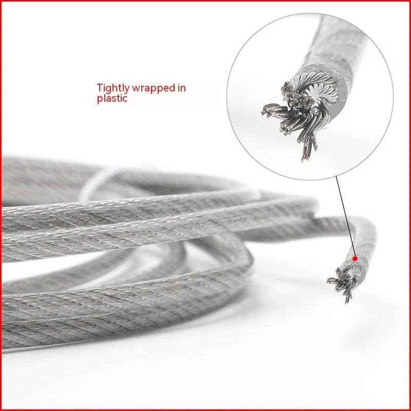 Coiled 304 stainless steel invisible anti-theft wire net with 7x19 double twist structure for balcony safety