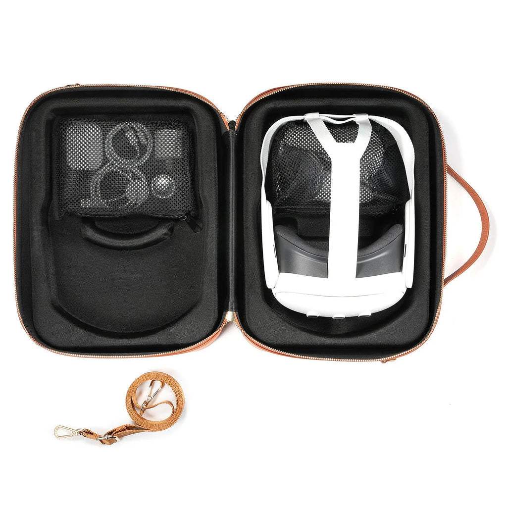 Black superfiber storage box for Vision Pro MR glasses with dimensions 32.5 by 24.5 by 11.5 cm.