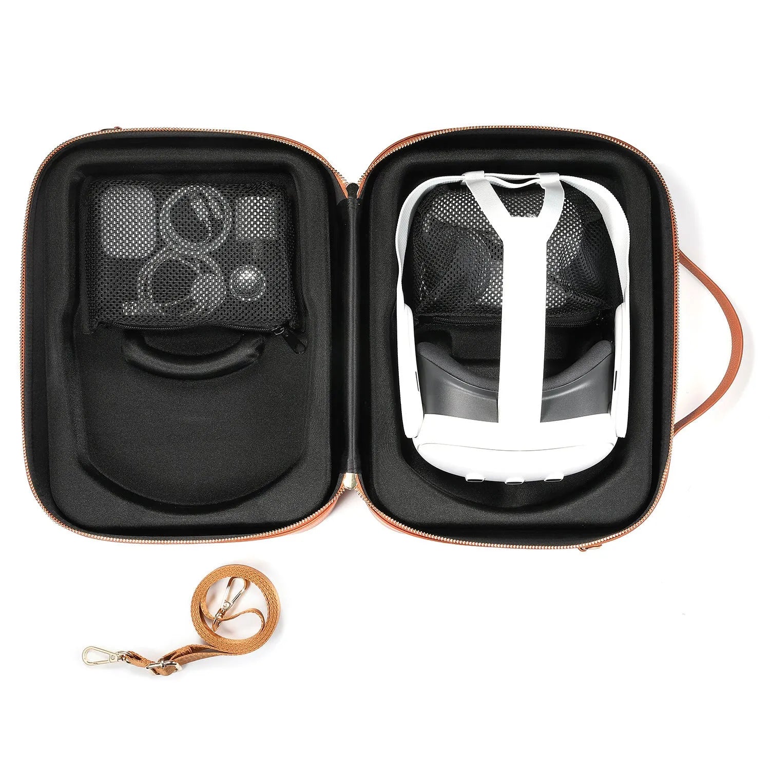 Black superfiber storage box for Vision Pro MR glasses with dimensions 32.5 by 24.5 by 11.5 cm.