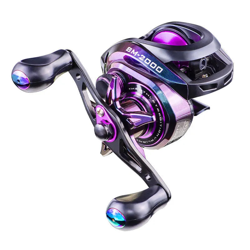Colourful water drop design fishing reel with magnetic brake system, BM2000 model