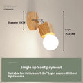 LED wall lamp with built-in mirror cabinet measuring 24cm in diameter