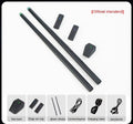 Black somatosensory air drum kit virtual AR toy with wireless drumsticks and stomp pedal controller.