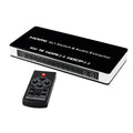 Black HDMI audio switch with remote control for 4 input 1 output video switching