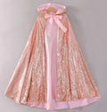 Girls cotton lined cloak with double-breasted lace front, M size 80cm length