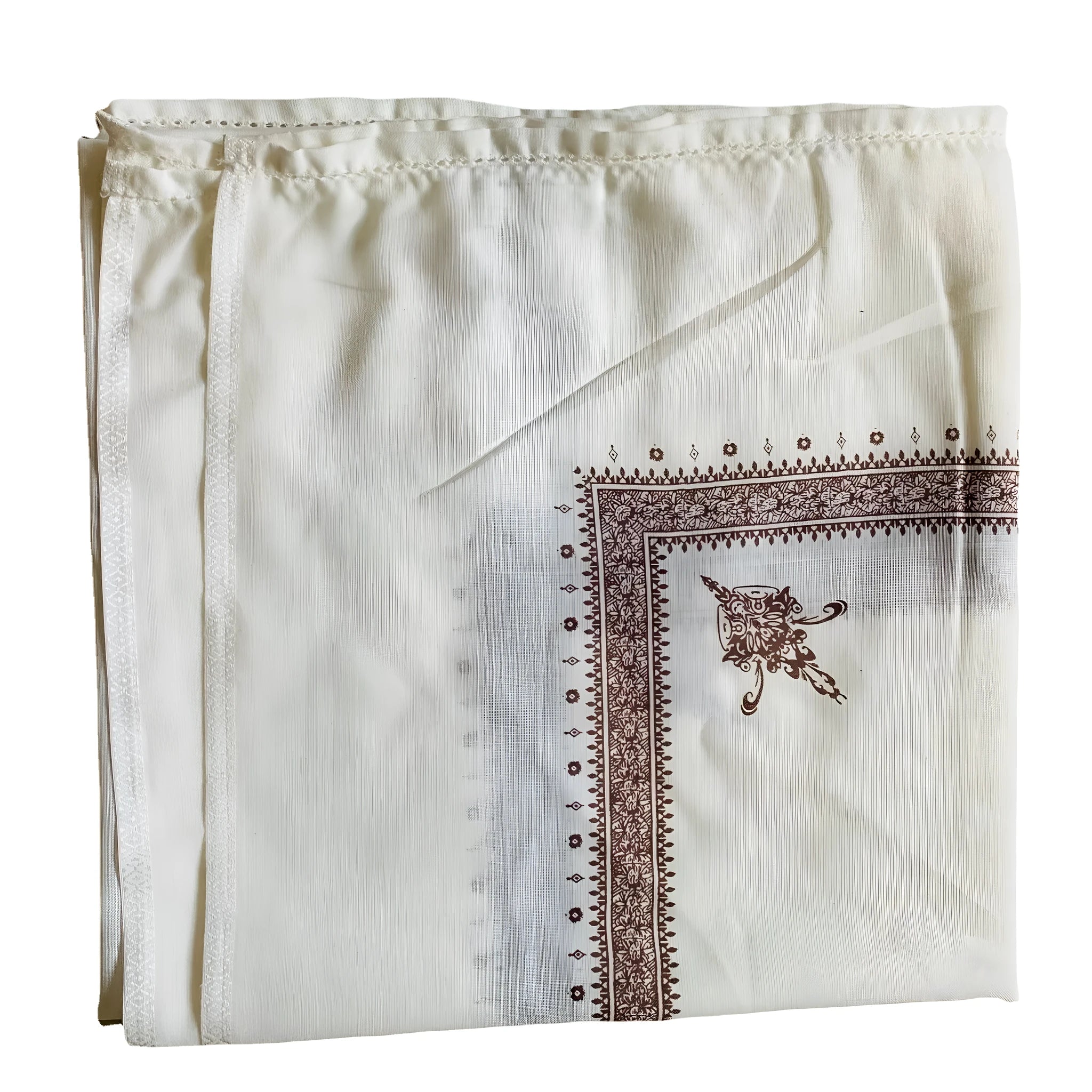Large square printed polyester scarf in a selection of colours, shown flat to display its 138cm dimensions.