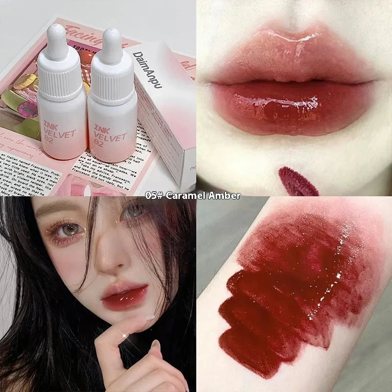 Mirror Lip Lacquer tube in 3.5g size showing colour options for moisturising non-stick lip gloss