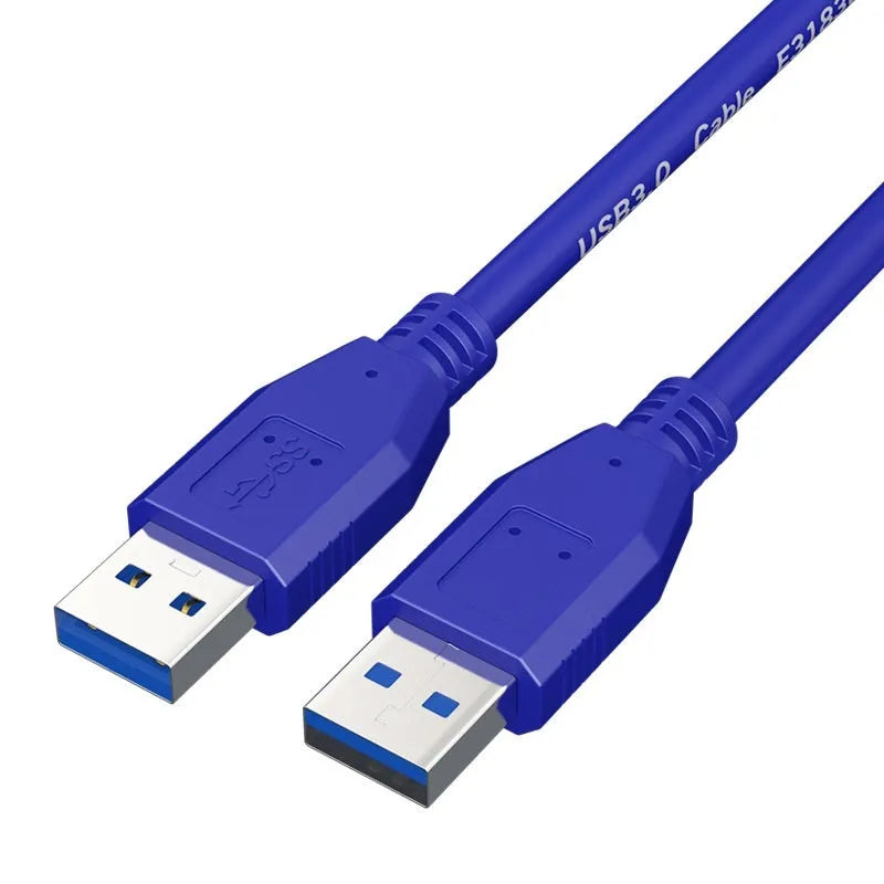 USB 3.0 Type-A male to male data cable for mobile hard disk boxes with nickel-plated connectors.