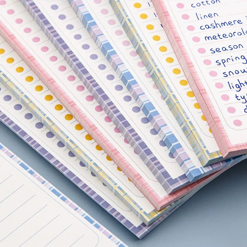 Creative sticky note pad with animal designs and ruled options in seven colour variations