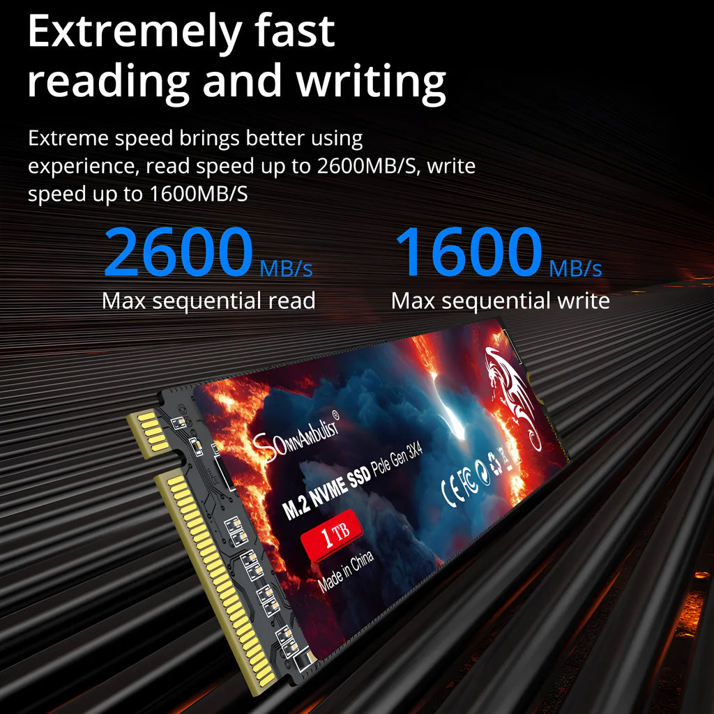 M.2 NVMe solid state drive for desktop computers in 2280 form factor.
