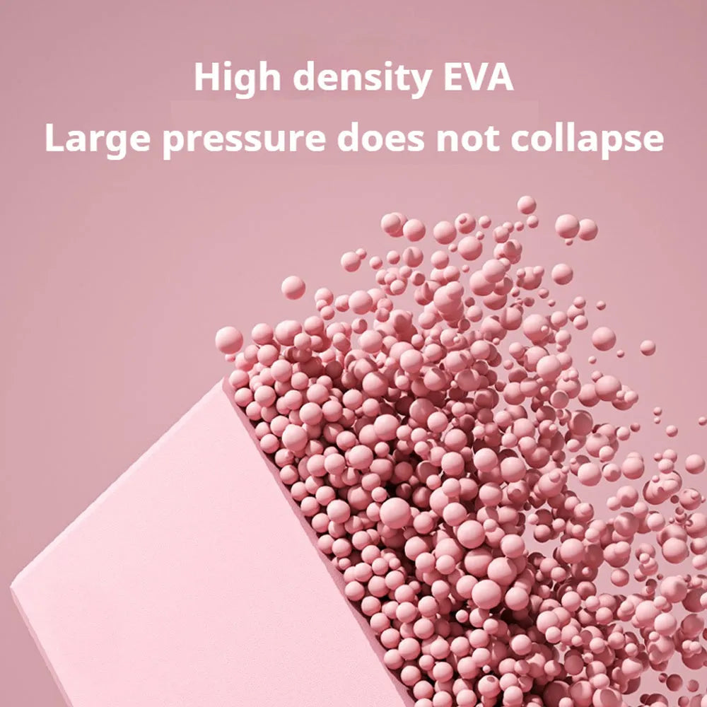 Solid colour EVA foam yoga block with golden ratio edges and grip ridges