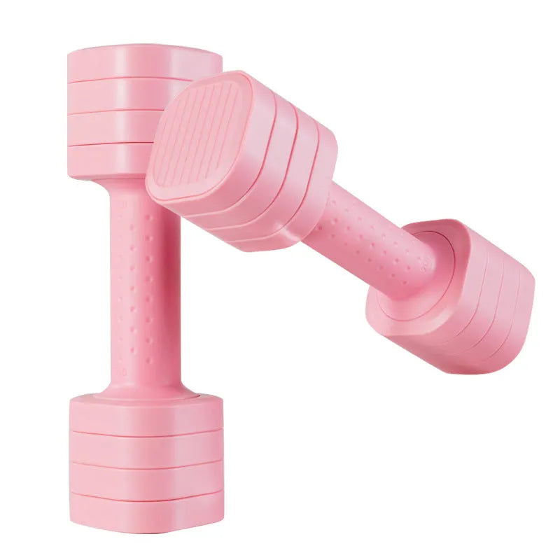 Detachable dumbbell set for women's fitness in slim fit design with adjustable weights