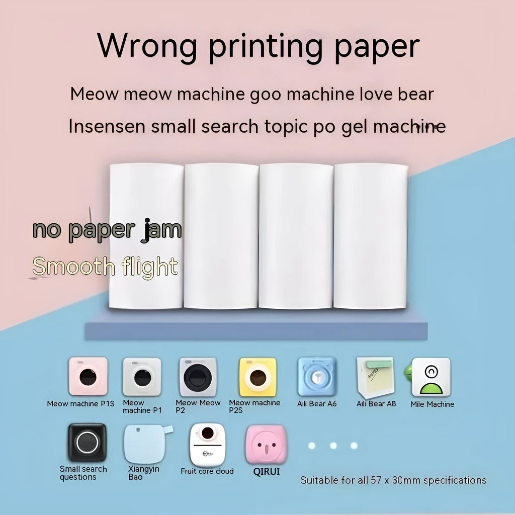 57mm by 30 metre thermal paper roll for wrong question printers and cash registers