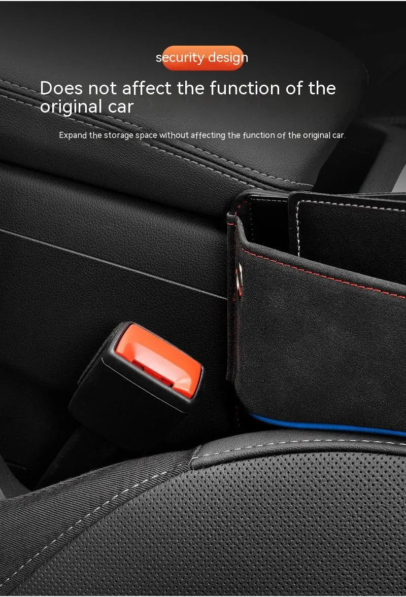 Leather car seat storage box organiser in multiple colour options