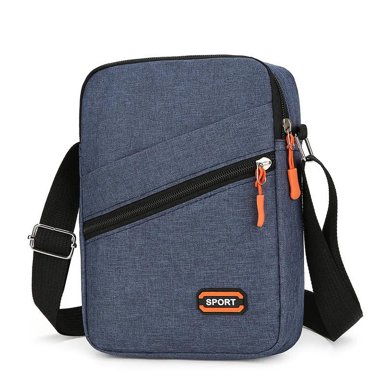 Simple all-match crossbody shoulder commuter bag in oxford cloth available in three colours