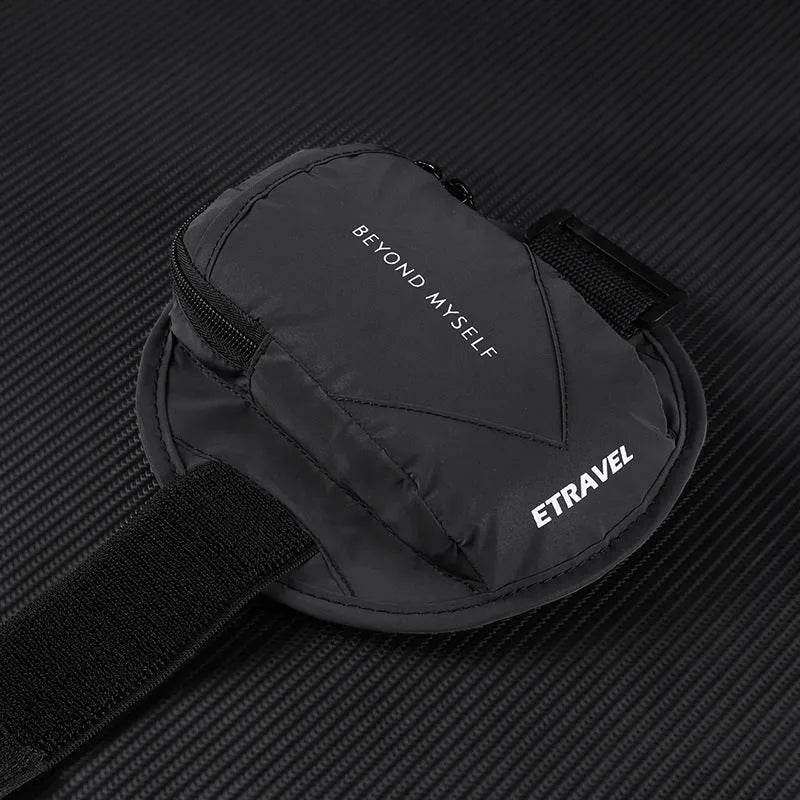 Running arm bag with reflective strips and 7-inch capacity for outdoor sports