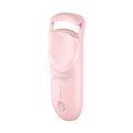 Electric heating eyelash curler in plastic construction with charging cable, available in multiple colour packaging options