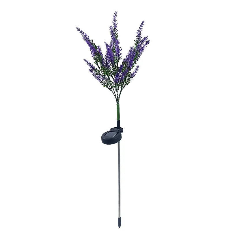 74cm tall solar-powered garden light with flower design in lavender colour options