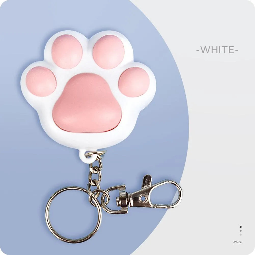 Pink and black USB rechargeable cat infrared teaser toy with keychain attachment