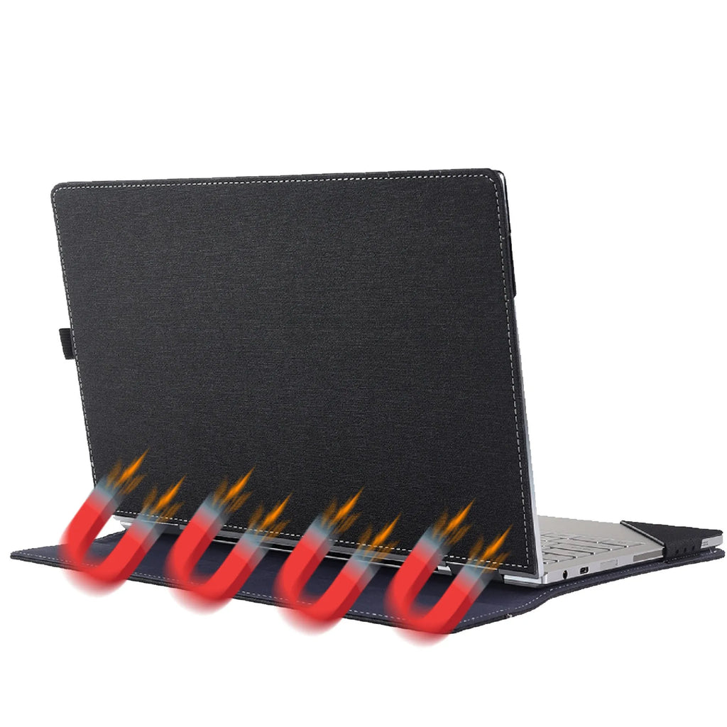 Black imitation leather protective sleeve for Microsoft Laptop Bag with Chinese-style design