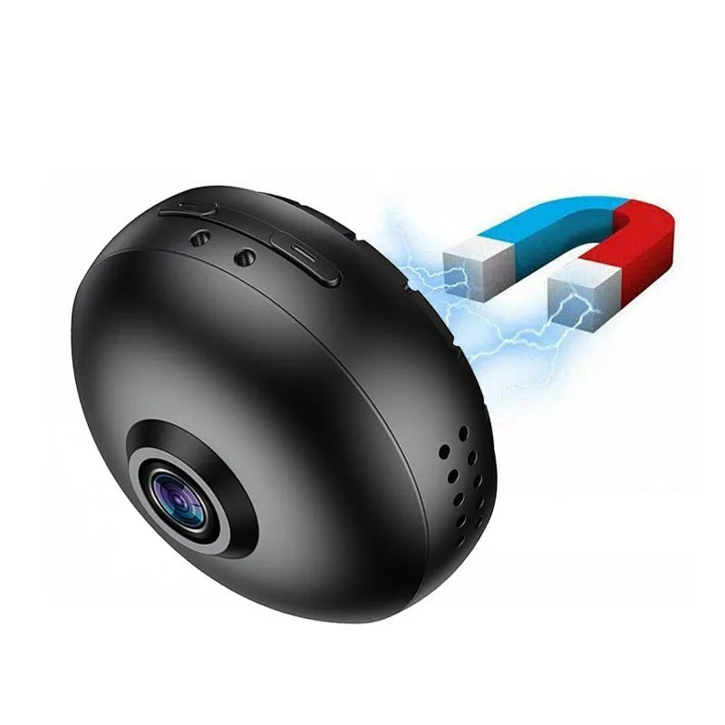 1080p wireless WiFi security camera with ABS plastic housing and 3.6 degree lens