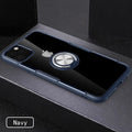 Black PU leather iPhone case with polycarbonate frame for iPhone 11 Pro Max