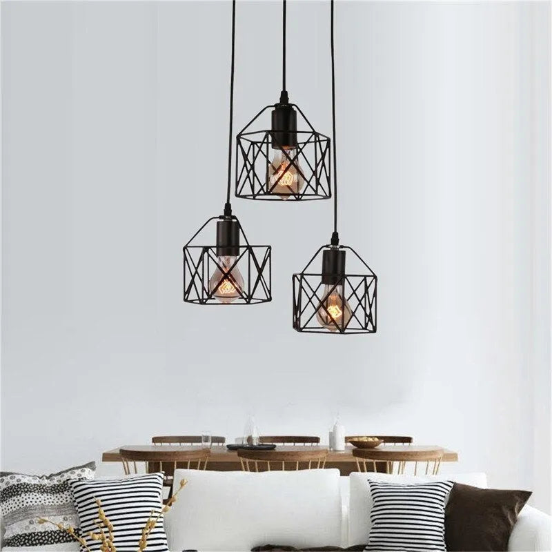 North European American country style decorative light with iron shade, dimensions 150mm by 140mm.