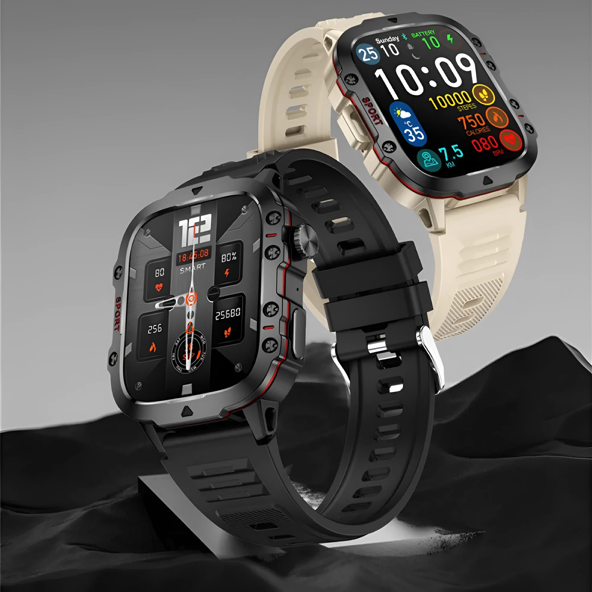 QX11 Smart Bluetooth Watch with zinc alloy case and TFT screen on a black silicone strap.