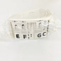 Set of white cardboard piano keyboard stickers showing colour note bars and black note labels for 88 keys.