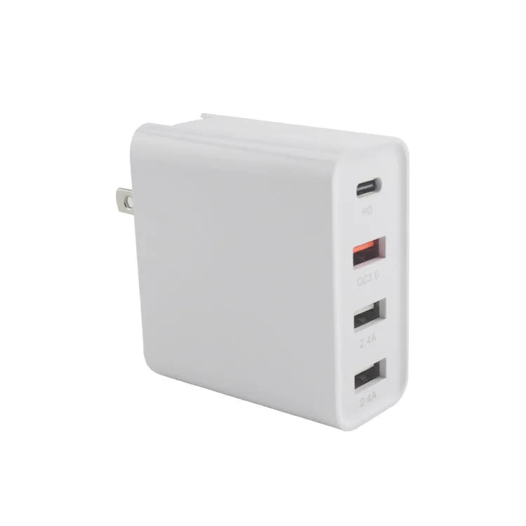 48wpd four-port USB-C fast charger with Power Delivery and indication lights