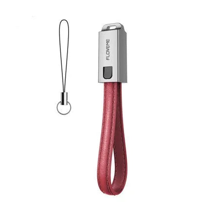 20cm leather USB C to Lightning iPhone charging cable in three colours