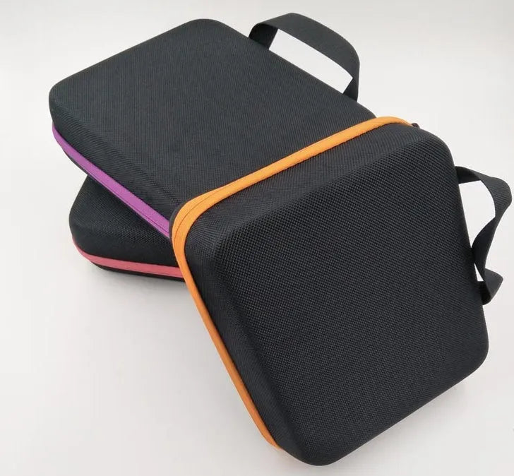 Red essential oil storage bag with 30 compartments for 15ml bottles, EVA cube design