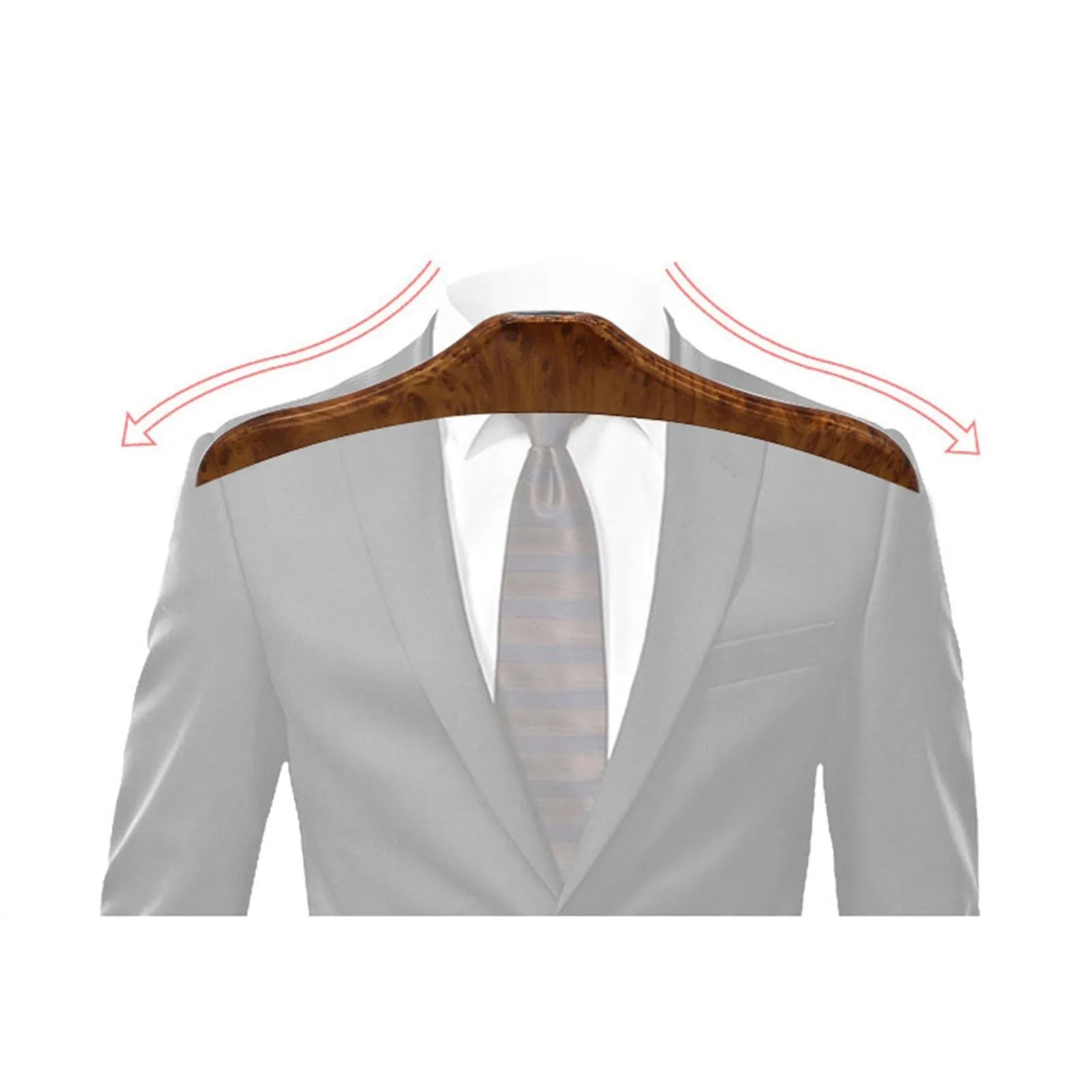 Wood yellow stainless steel car clothes hanger hanging a suit jacket